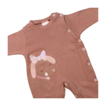 Macacão Suedine Longo Feminino Bordado Cachorro 4993 - Korte Rekorte