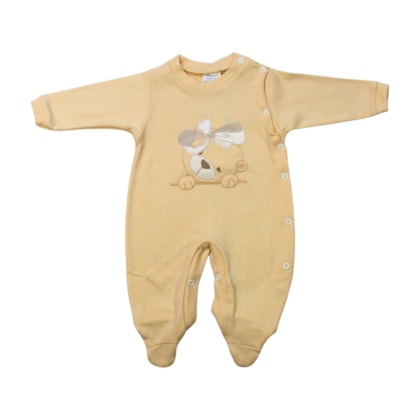 Macacão Suedine Longo Feminino Bordado Ursa Laço 4903 - Korte Rekorte