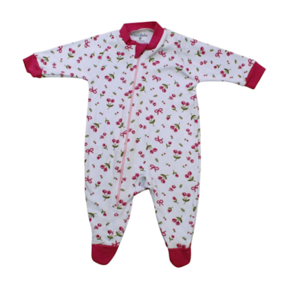 Macacão Suedine Longo Feminino com Ziper Flores 0201321 - Estilinho 