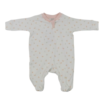 Macacão Suedine Longo Feminino Estampado Borboletas  0048D - Curioso