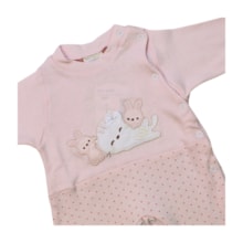 Macacão Suedine Longo Feminino Estampado Corações 4900 - Korte Rekorte