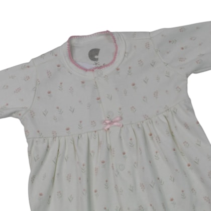 Macacão Suedine Longo Feminino Estampado Flores 0015D - Curioso