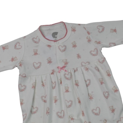 Macacão Suedine Longo Feminino Estampado Gatinha  0015D - Curioso