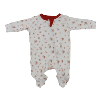Macacão Suedine Longo Feminino Estampado Morangos 0033D - Curioso