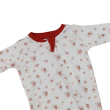 Macacão Suedine Longo Feminino Estampado Morangos 0033D - Curioso