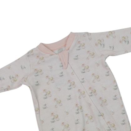 Macacão Suedine Longo Feminino Estampado Patinhos 0033D - Curioso