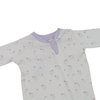 Macacão Suedine Longo Feminino Estampado Tulipas  0033D - Curioso