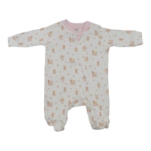 Macacão Suedine Longo Feminino Estampado Ursas 0048D - Curioso