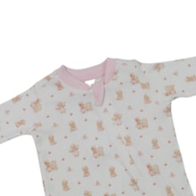 Macacão Suedine Longo Feminino Estampado Ursas 0048D - Curioso