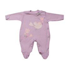 Macacão Suedine Longo Feminino Pássaros 1228 - Nilly Baby