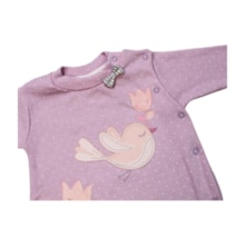 Macacão Suedine Longo Feminino Pássaros 1228 - Nilly Baby