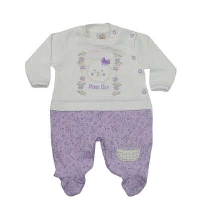 Macacão Suedine Longo Feminino Picnic 1282 - Nilly Baby