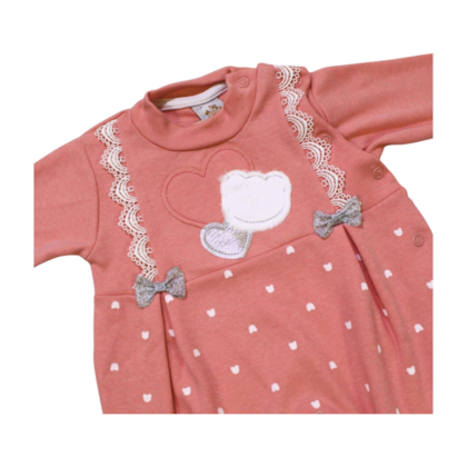 Macacão Suedine Longo Feminino Renda 1206 - Nilly Baby