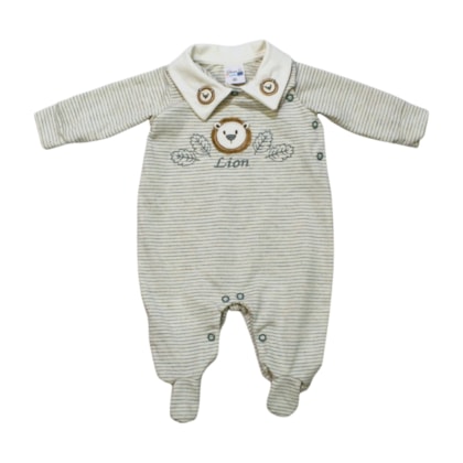 Macacão Suedine Longo Listras 545 - Curioso