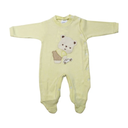 Macacão Suedine Longo Masculino Bordado Urso 4891- Korte Rekorte