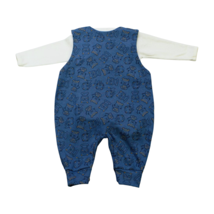 Macacão Suedine Longo Masculino Estampado 1303 - Nilly  Baby 