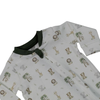 Macacão Suedine Longo Masculino Estampado Safari  0020D - Curioso