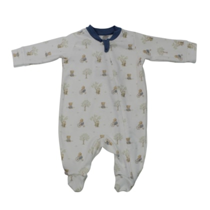 Macacão Suedine Longo Masculino Estampado Ursos  0020D - Curiosov