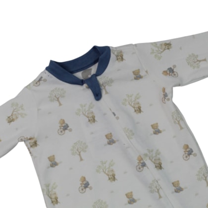 Macacão Suedine Longo Masculino Estampado Ursos  0020D - Curiosov