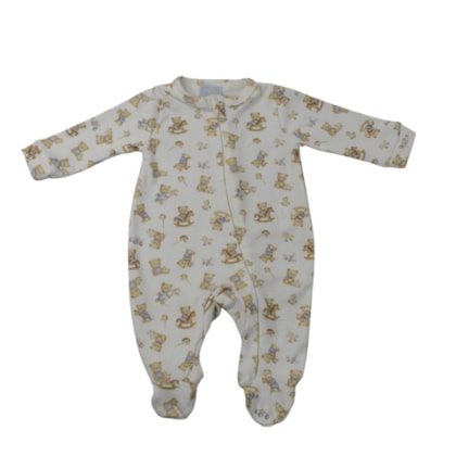 Macacão Suedine Longo Masculino Urso Cavalinho 31038 - Miniclo