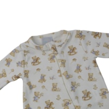 Macacão Suedine Longo Masculino Urso Cavalinho 31038 - Miniclo