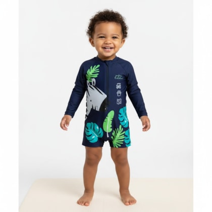 Macacão Térmico com Ziper Estampa Zebra 43961 - Kamylus