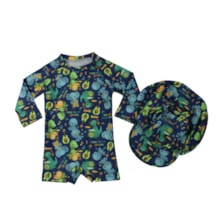 Macacão Térmico Masculino Estampado Bichos com Chapéu 44011 - Kamylus
