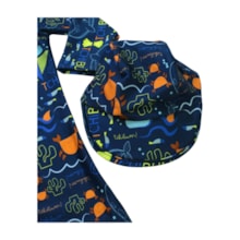 Macacão Térmico Masculino Estampado Fundo do Mar com Chapéu 43866 - Kamylus