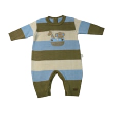 Macacão Tricô Longo Masculino  Bordado Bichos 2944 - Chandra