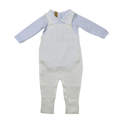 Macacão Tricô Masculino com Body Manga Longa 2 Peças 10073 - Arcobaleno