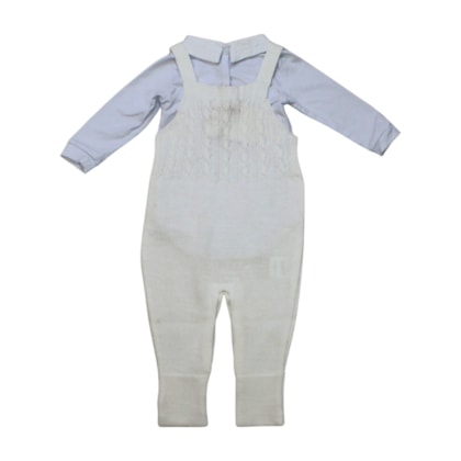 Macacão Tricô Masculino com Body Manga Longa 2 Peças 10073 - Arcobaleno