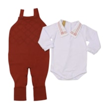 Macacão Tricô Masculino com Body Manga Longa 2 Peças 10078 - Arcobaleno