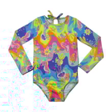 Maio Manga Lonta Estampado Fundo do Mar 43850 - Boca Grande  