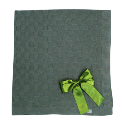 Manta Tricô Quadriculada 0420 - Michelle Baby