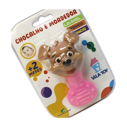Mordedor com Chocalho Cachorro 100-31 - Vila Toy 