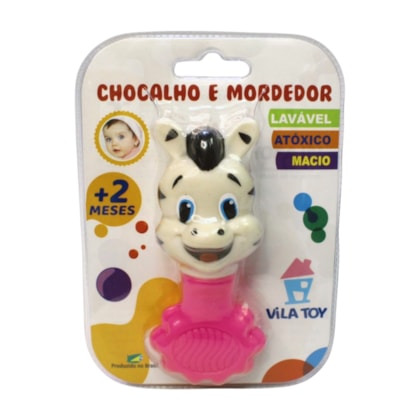 Mordedor Zebra com Chocalho 100-94 - Vila Toy 