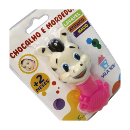Mordedor Zebra com Chocalho 100-94 - Vila Toy 
