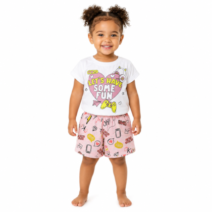 Pijama Curto Feminino em Malha Be Fun 18195 - Rollu