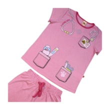 Pijama Curto Feminino Estampa Acessórios Brilha no Escuro 9356 - Livy