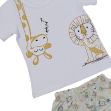 Pijama Curto Masculino Estampa Bichos Brilha no Escuro 27394 - Rollu