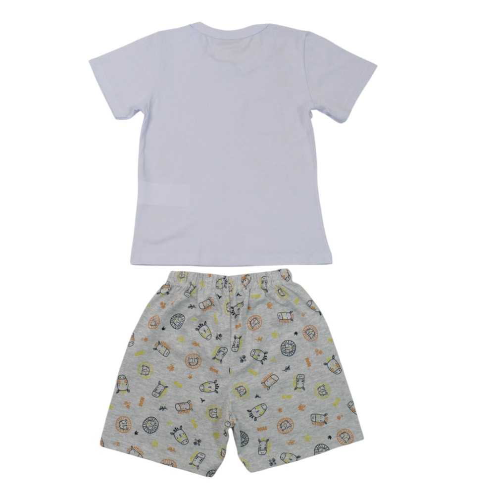 Pijama Curto Masculino Estampa Bichos Brilha no Escuro 27394 - Rollu