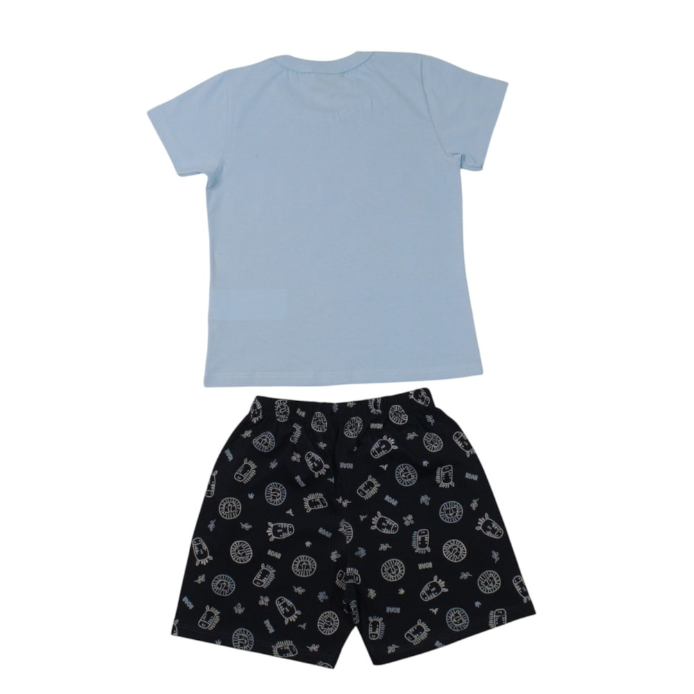 Pijama Curto Masculino Estampa Bichos Brilha no Escuro 27394 - Rollu