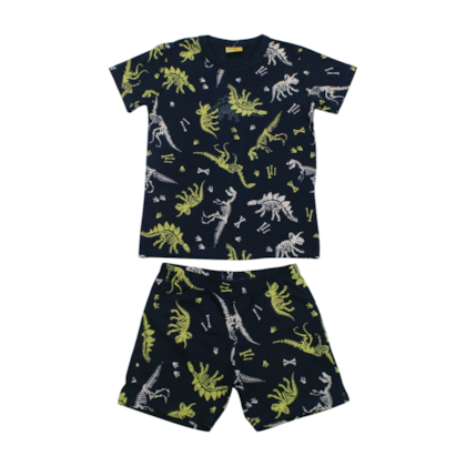 Pijama Curto Masculino Estampa Dino 22294 - Rollu 