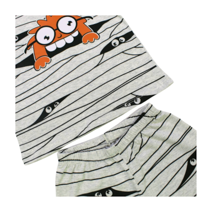 Pijama Curto Masculino Estampa Múmia Brilha no Escuro 22296 - Rollu 