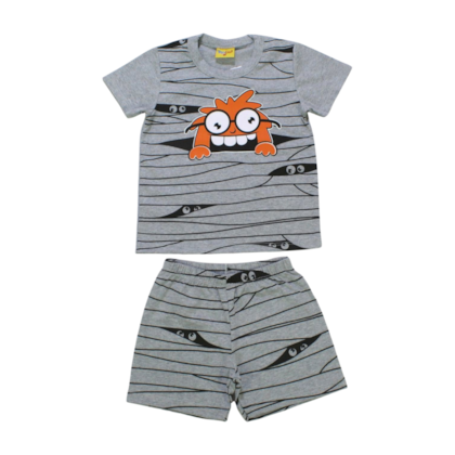 Pijama Curto Masculino Estampa Múmia Brilha no Escuro 22296 - Rollu 