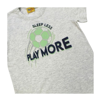 Pijama Curto Masculino Estampa Play More Brilha no Escuro 25291 - Rollu