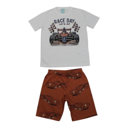 Pijama Curto Masculino Estampa Race 1001973 - kyly