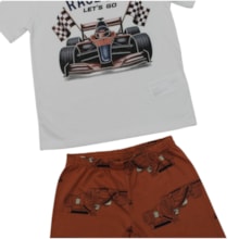 Pijama Curto Masculino Estampa Race 1001973 - kyly