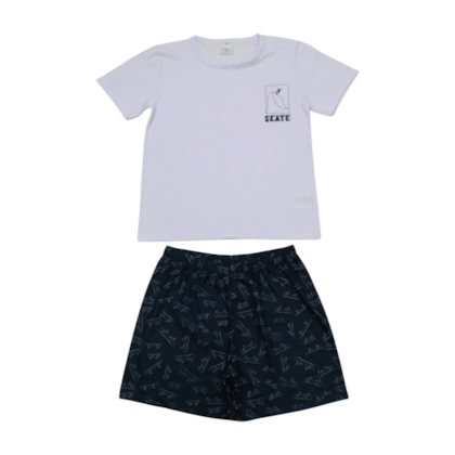 Pijama Curto Masculino Estampa Skate 8029 - BconB