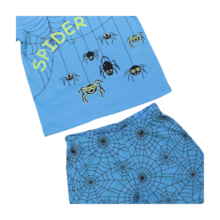 Pijama Curto Masculino Estampa Spider Brilha no Escuro 22295 - Rollu 